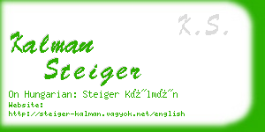 kalman steiger business card